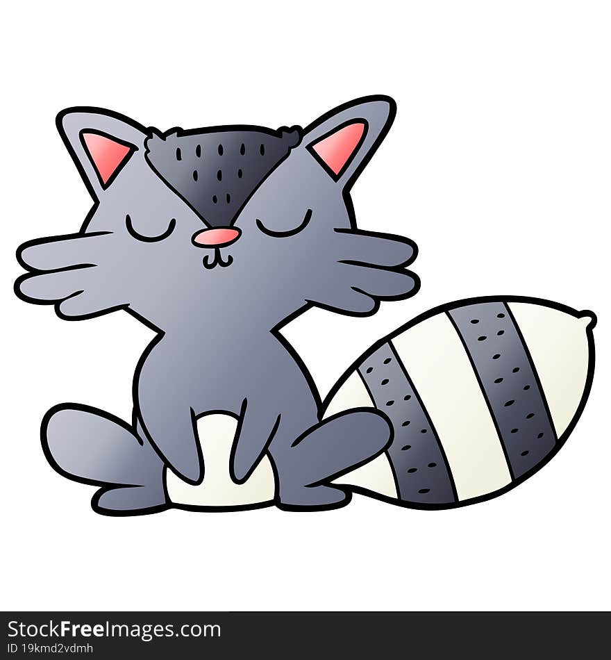 cute cartoon raccoon. cute cartoon raccoon