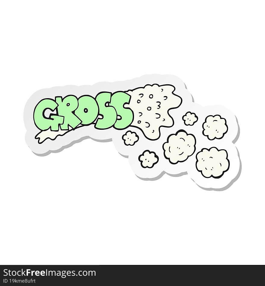 sticker of a gross cartoon