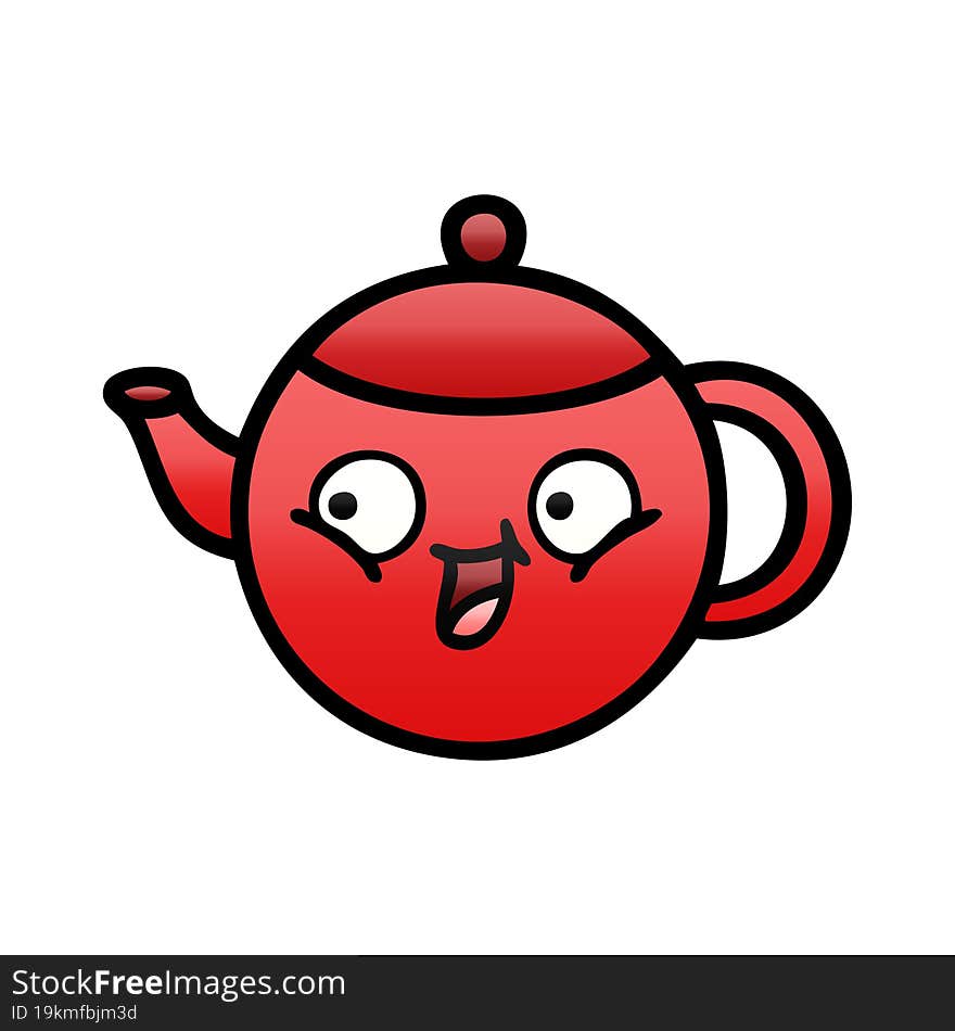 gradient shaded cartoon teapot