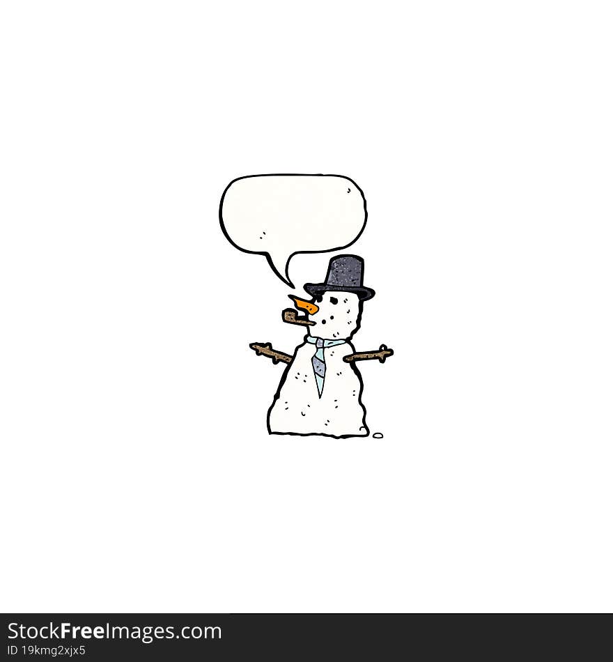 Funny Snowman Cartoon