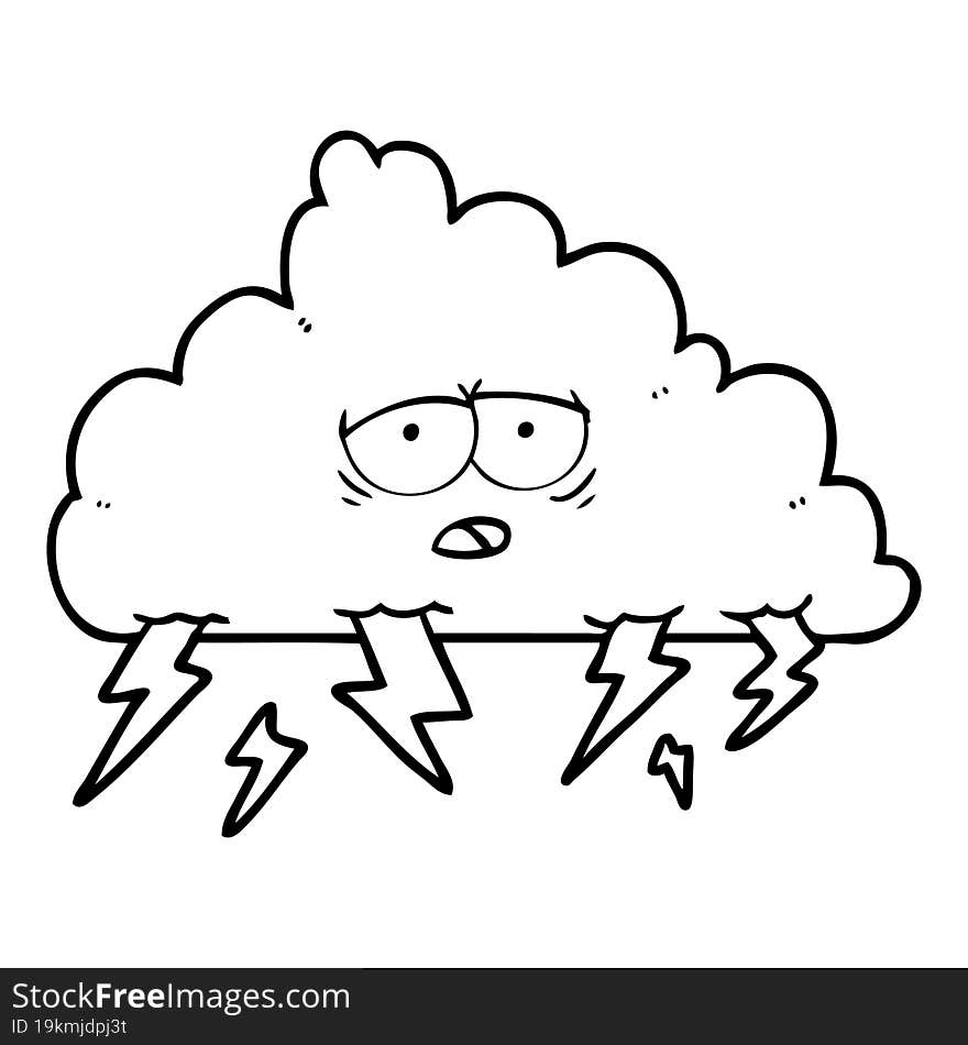 cartoon storm cloud. cartoon storm cloud