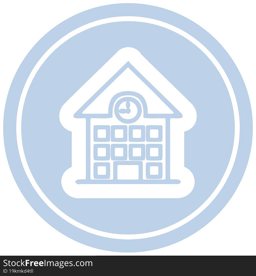 school house circular icon