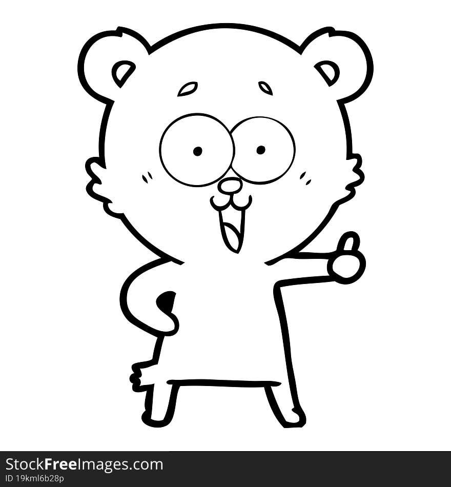 laughing teddy  bear cartoon. laughing teddy  bear cartoon