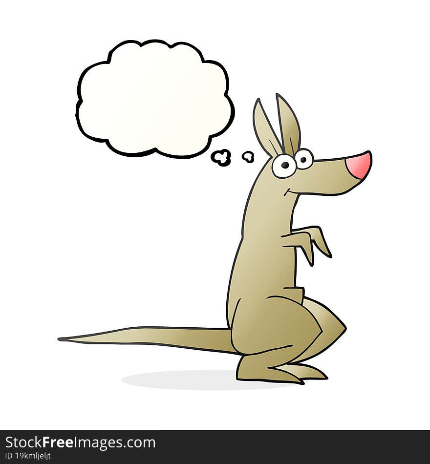 Thought Bubble Cartoon Kangaroo