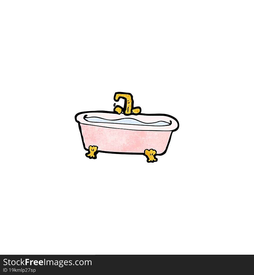 cartoon bath of water