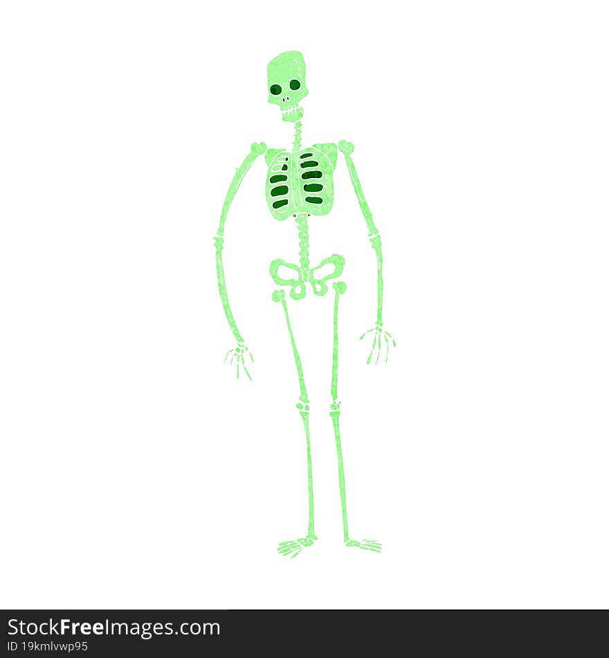 Cartoon Spooky Skeleton