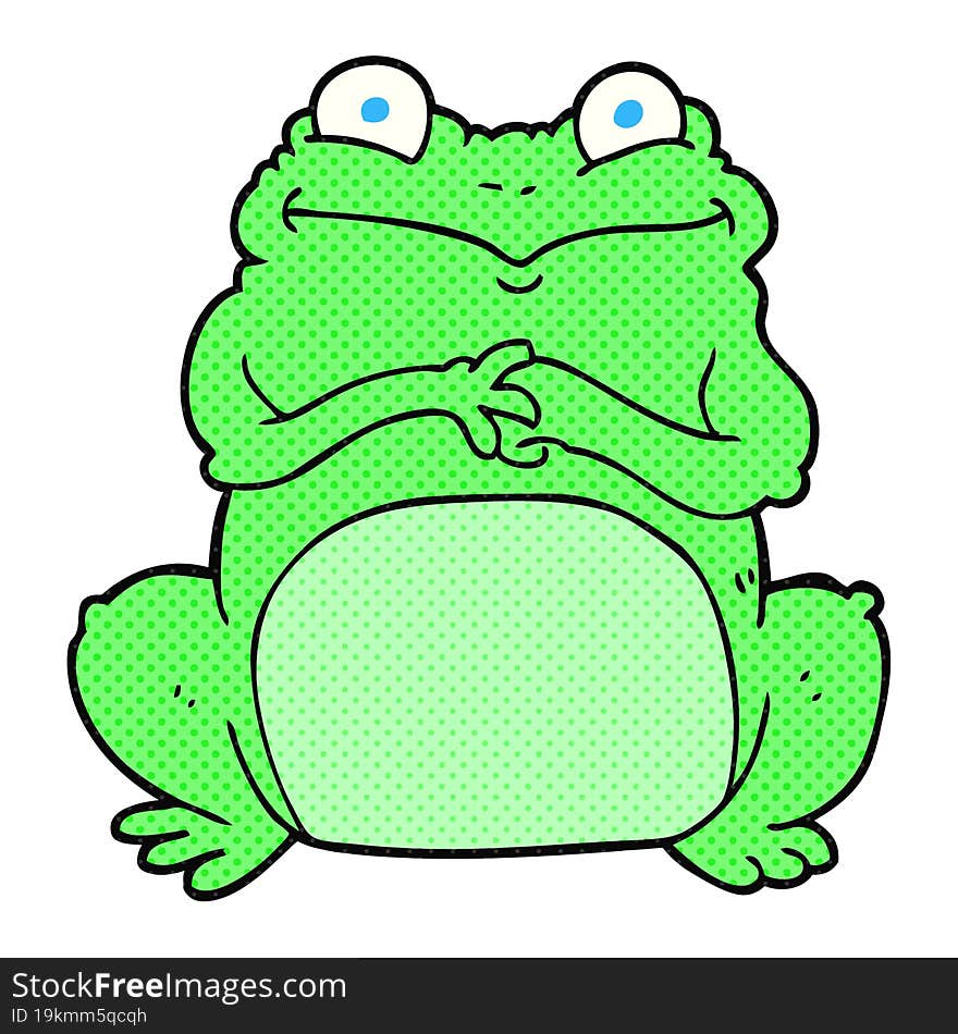 cartoon funny frog