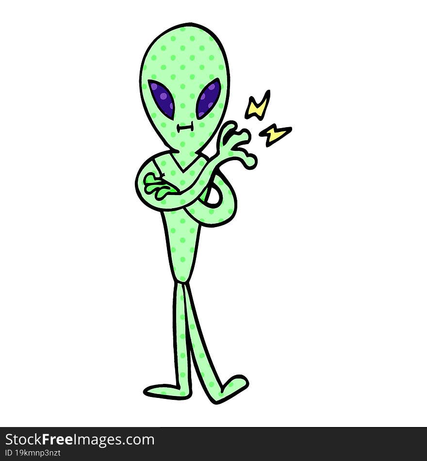 Cartoon Doodle Alien