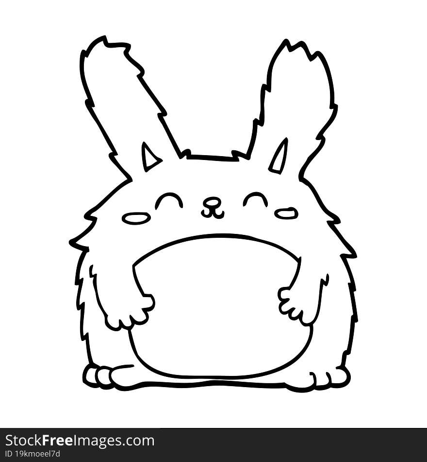 Cartoon Furry Rabbit