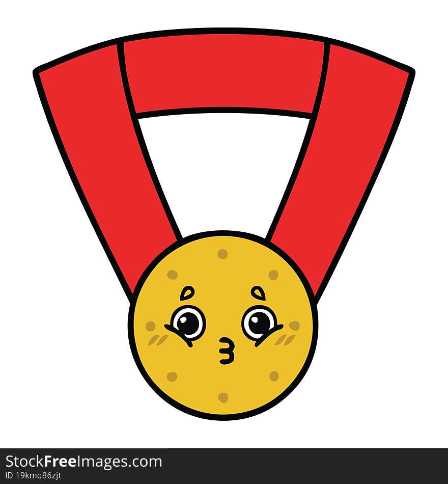 Cute Cartoon Gold Medal