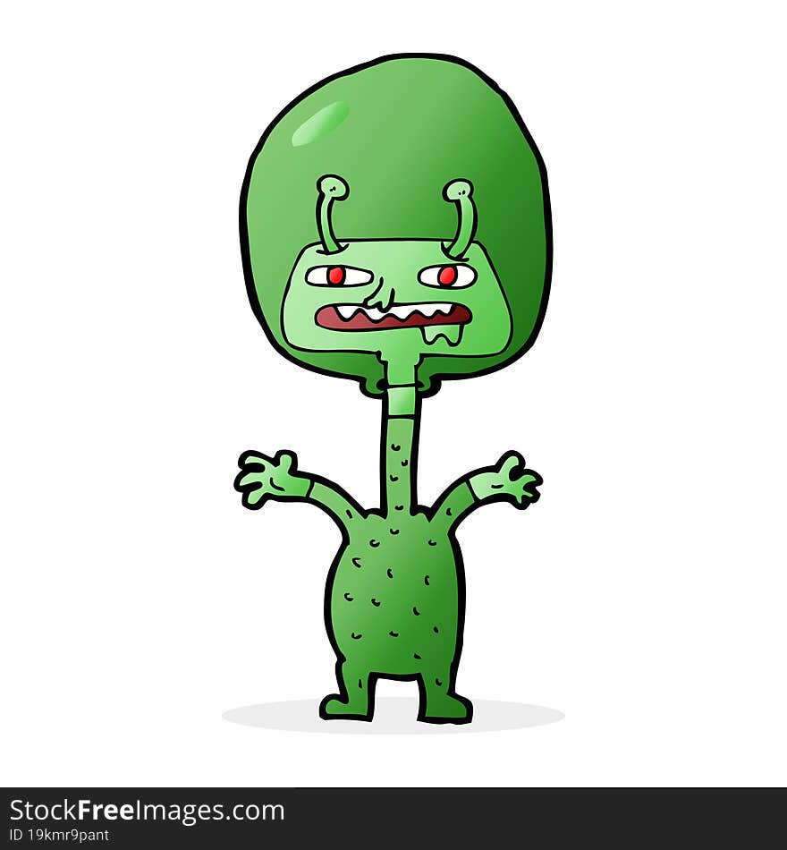 cartoon space alien