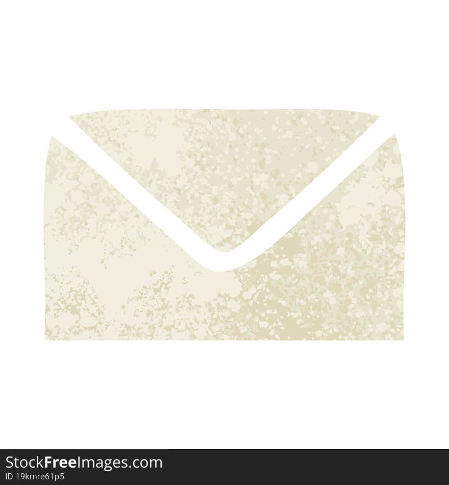 retro illustration style cartoon paper envelope