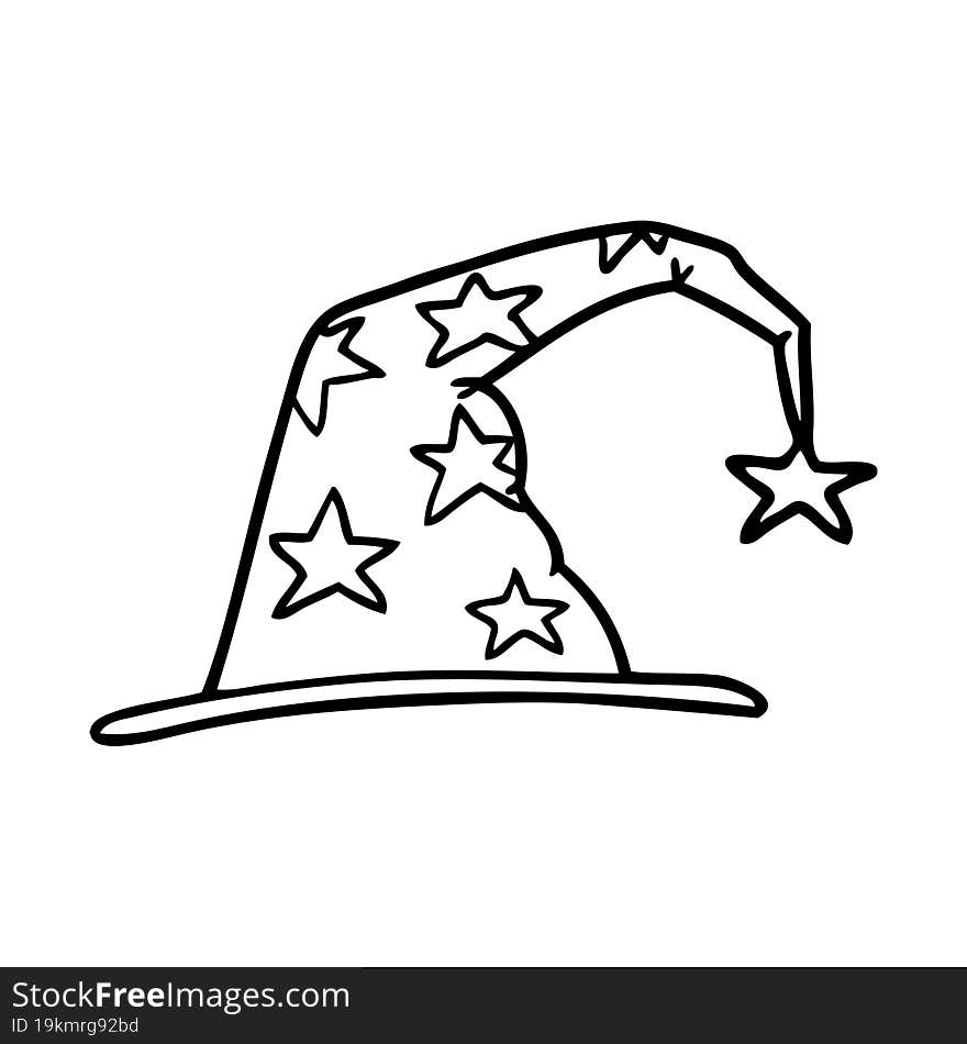 cartoon wizard hat. cartoon wizard hat