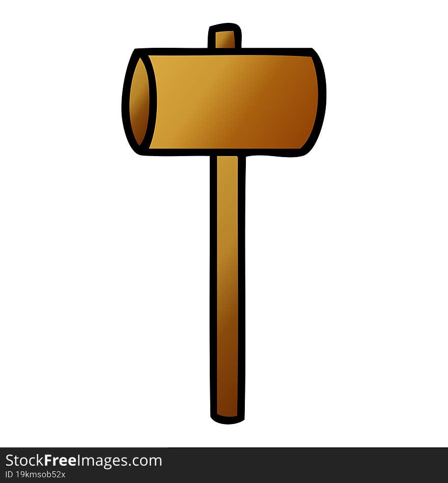 gradient cartoon doodle of a mallet