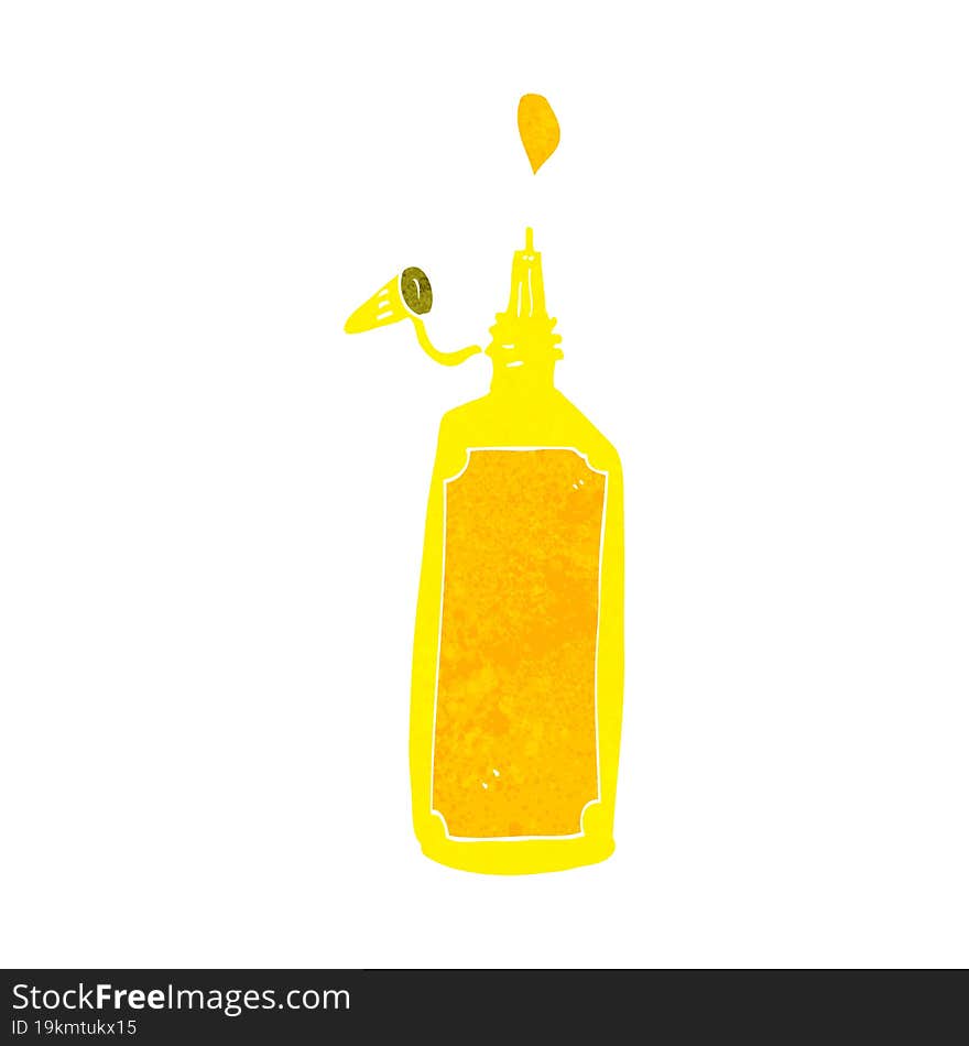 Cartoon Mustard Bottle