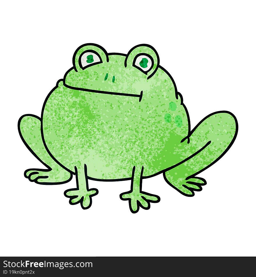 Quirky Hand Drawn Cartoon Frog