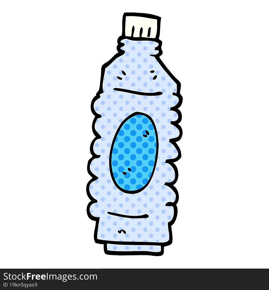 cartoon doodle water bottle