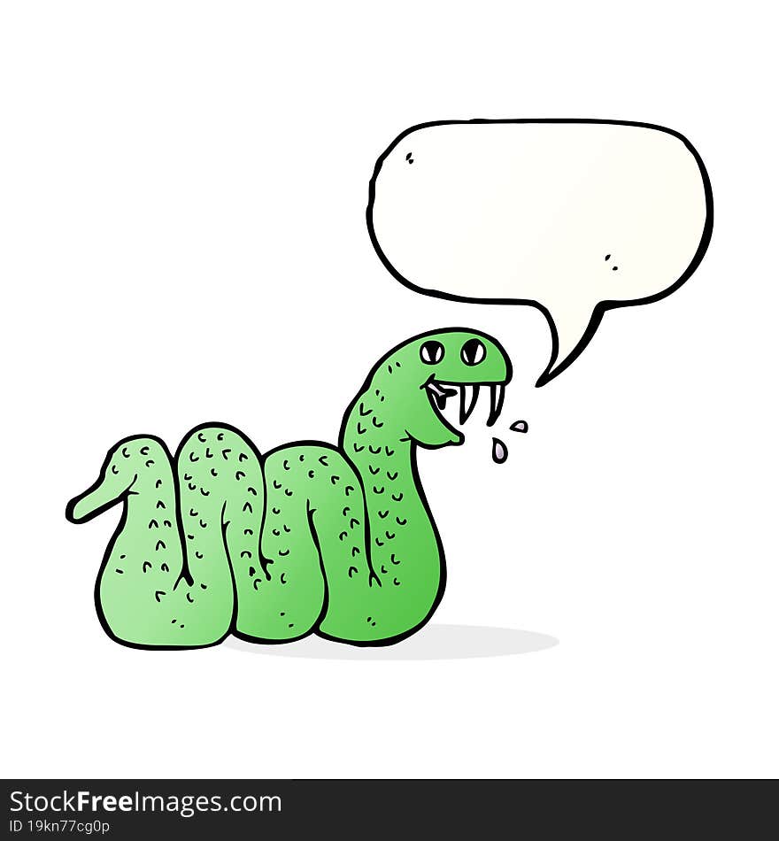 cartoon snake with speech bubble