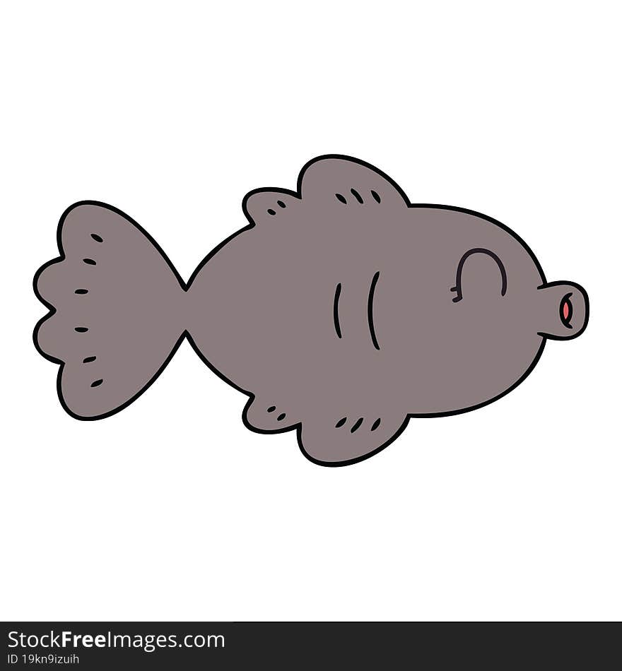 hand drawn quirky cartoon fish. hand drawn quirky cartoon fish