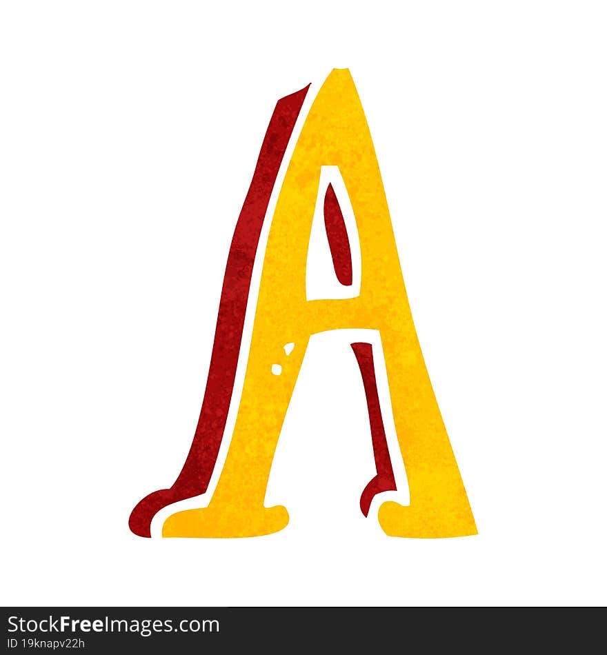 cartoon letter A