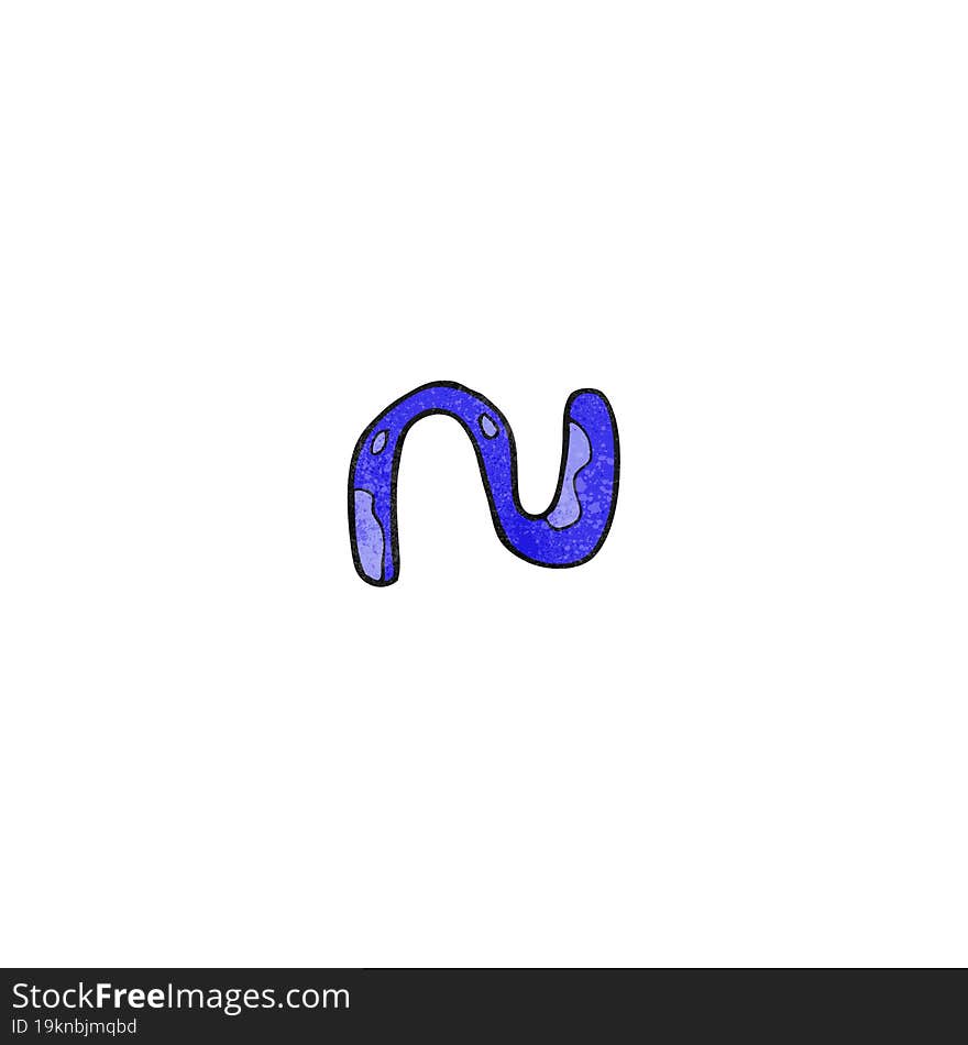 child\'s drawing of the letter n