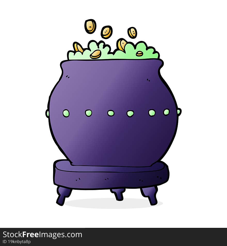 cartoon halloween pot