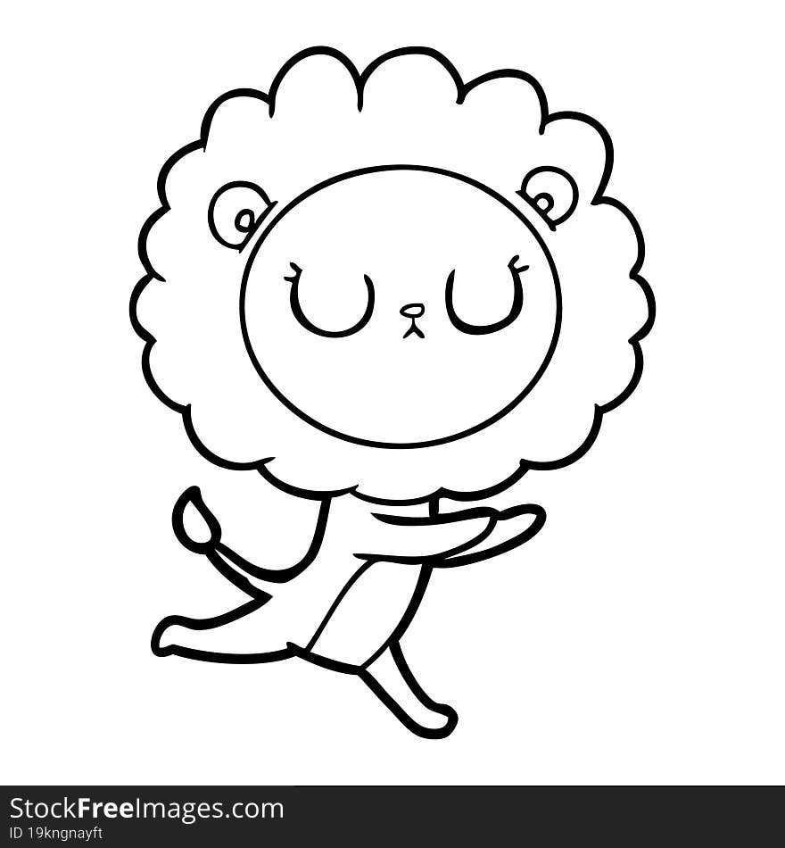 cartoon running lion. cartoon running lion