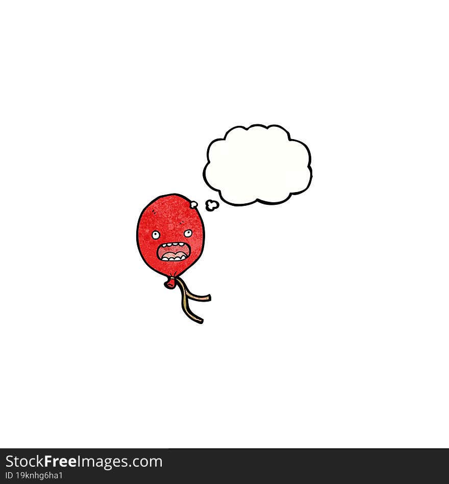 cartoon floating balloon