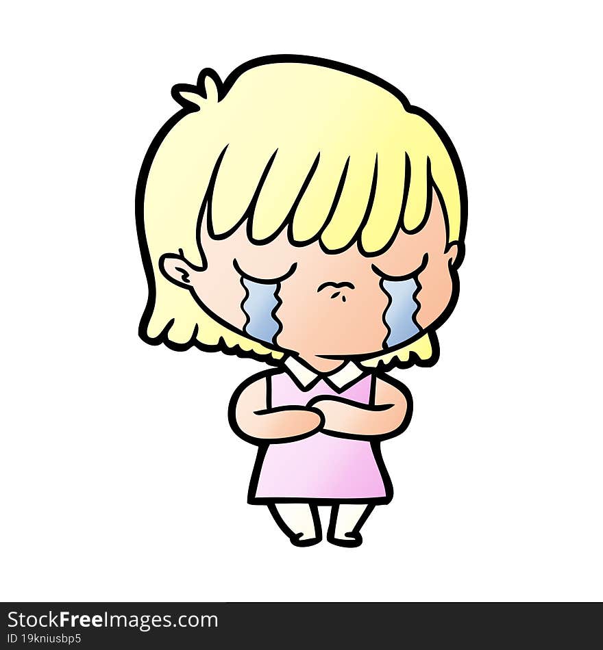 cartoon woman crying. cartoon woman crying