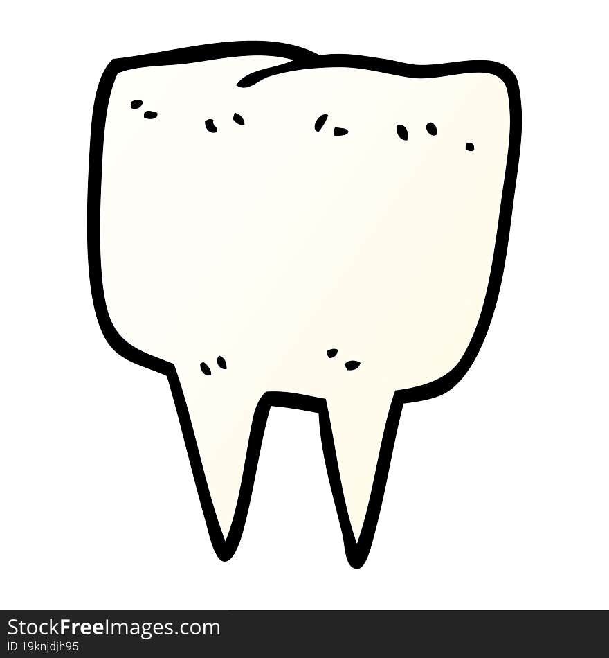 cartoon doodle tooth