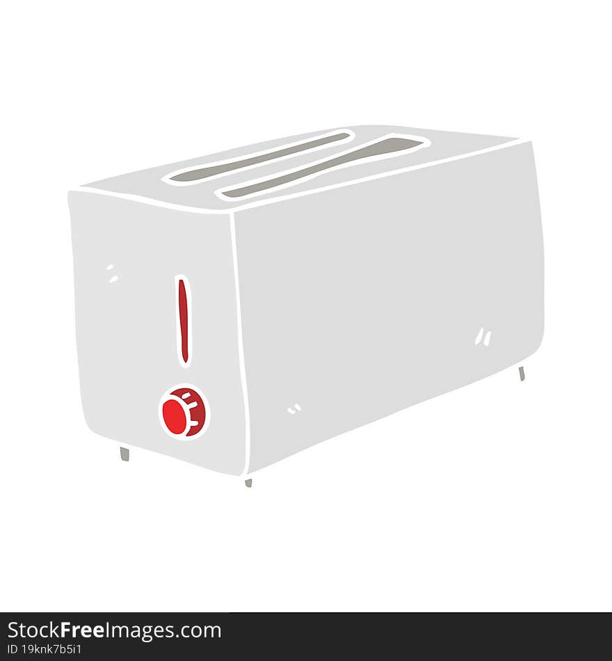 flat color illustration of toaster. flat color illustration of toaster