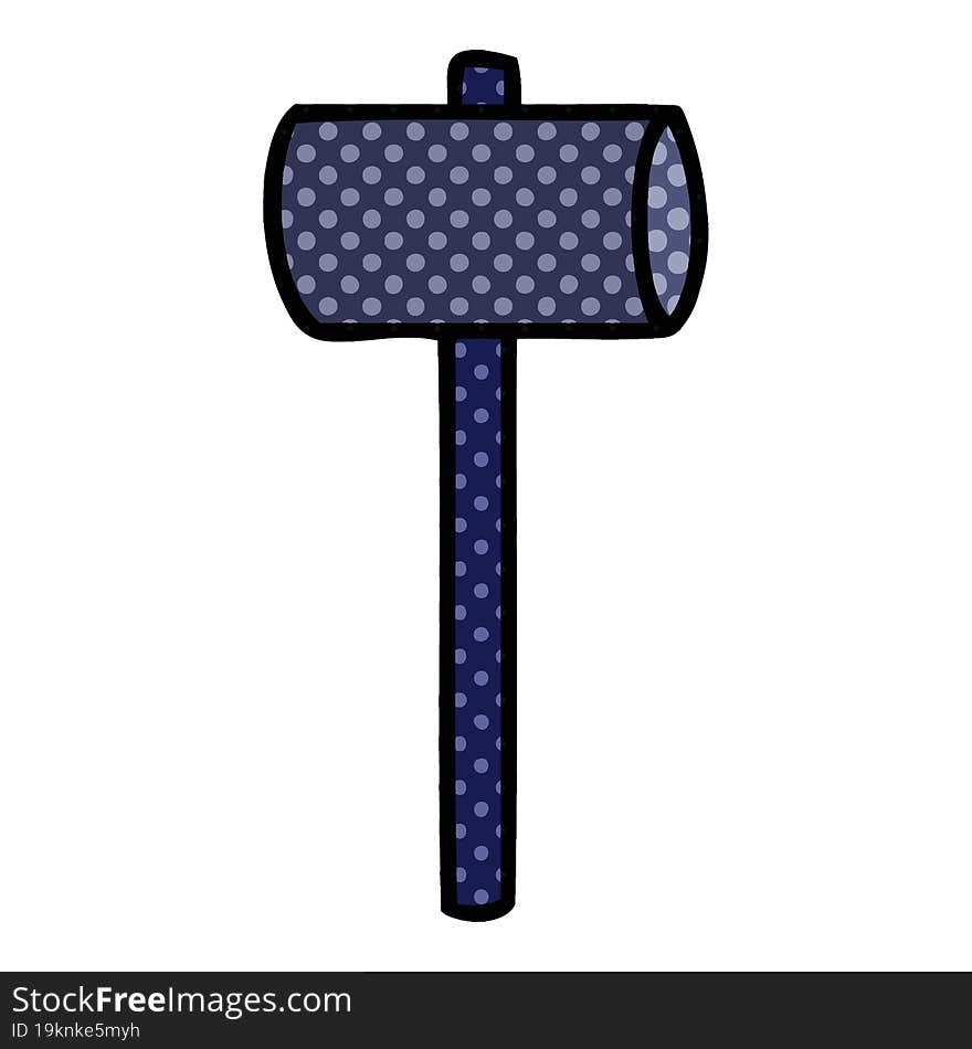 cartoon doodle of a mallet