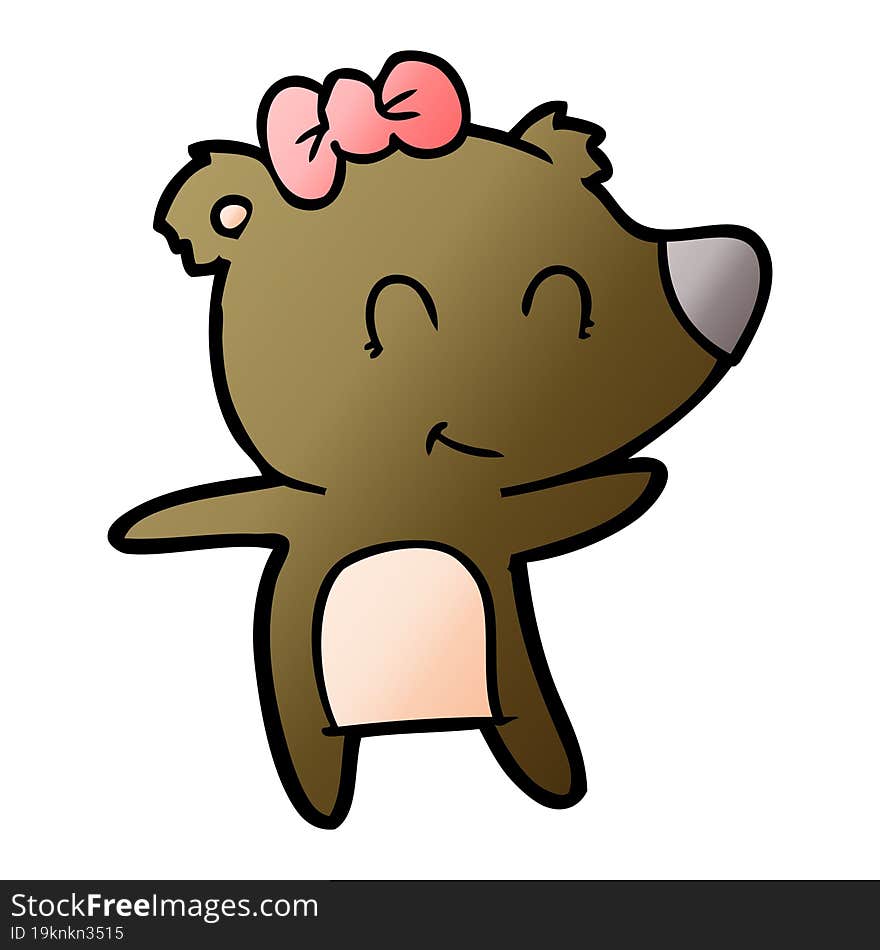 female bear cartoon. female bear cartoon