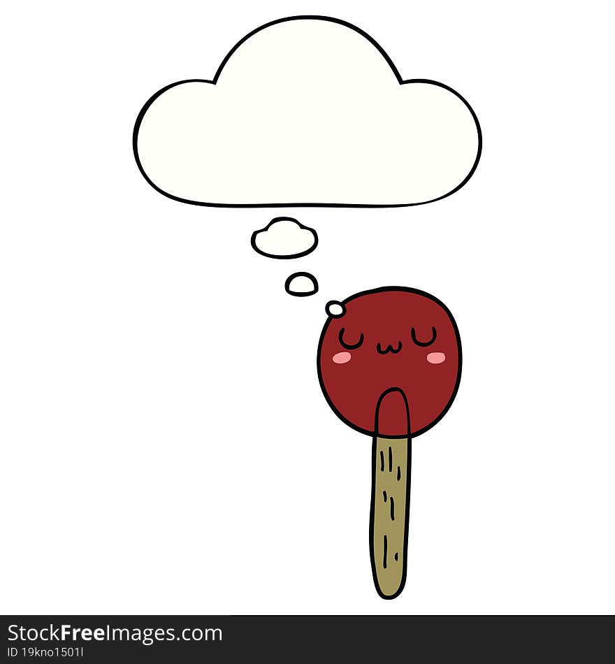 cartoon lollipop with thought bubble. cartoon lollipop with thought bubble