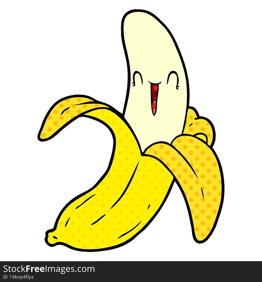 cartoon crazy happy banana. cartoon crazy happy banana