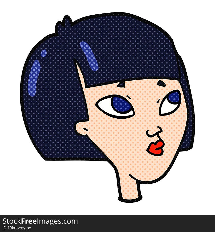 Cartoon Female Face