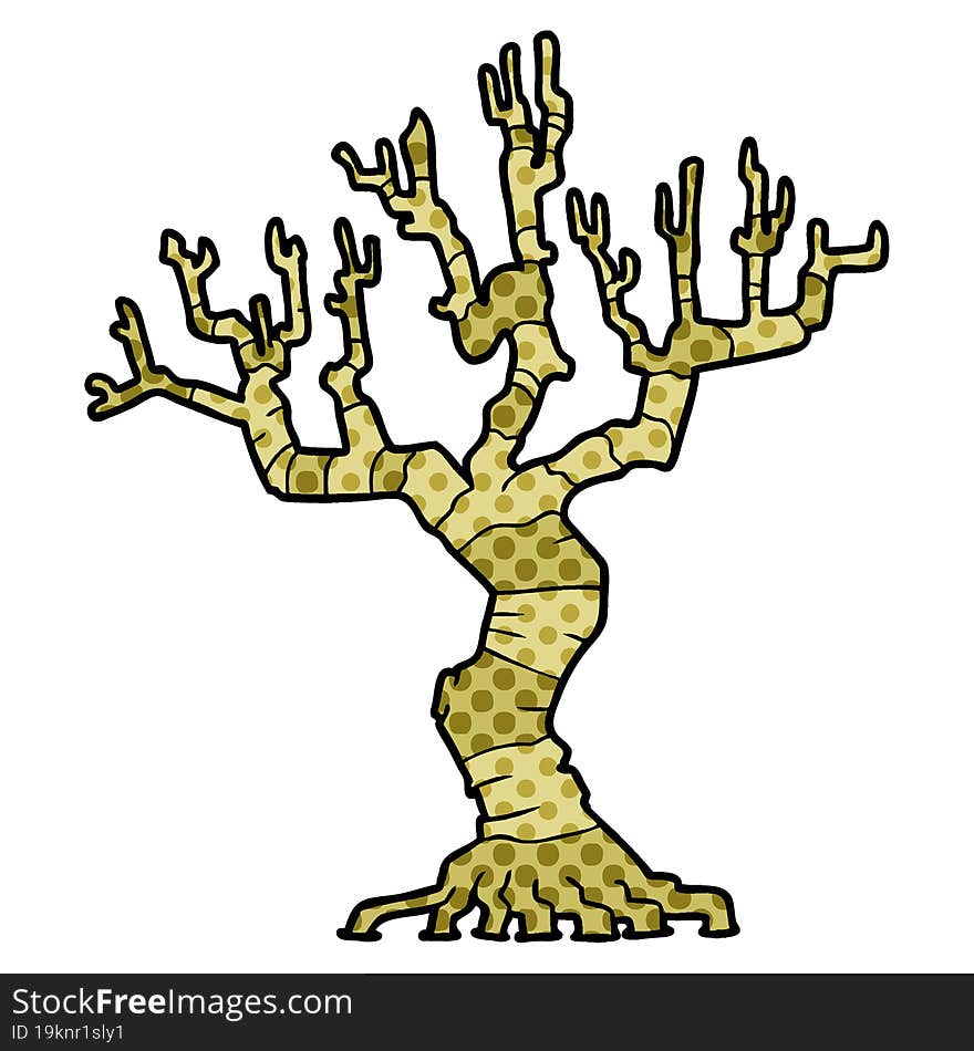 cartoon dead tree. cartoon dead tree