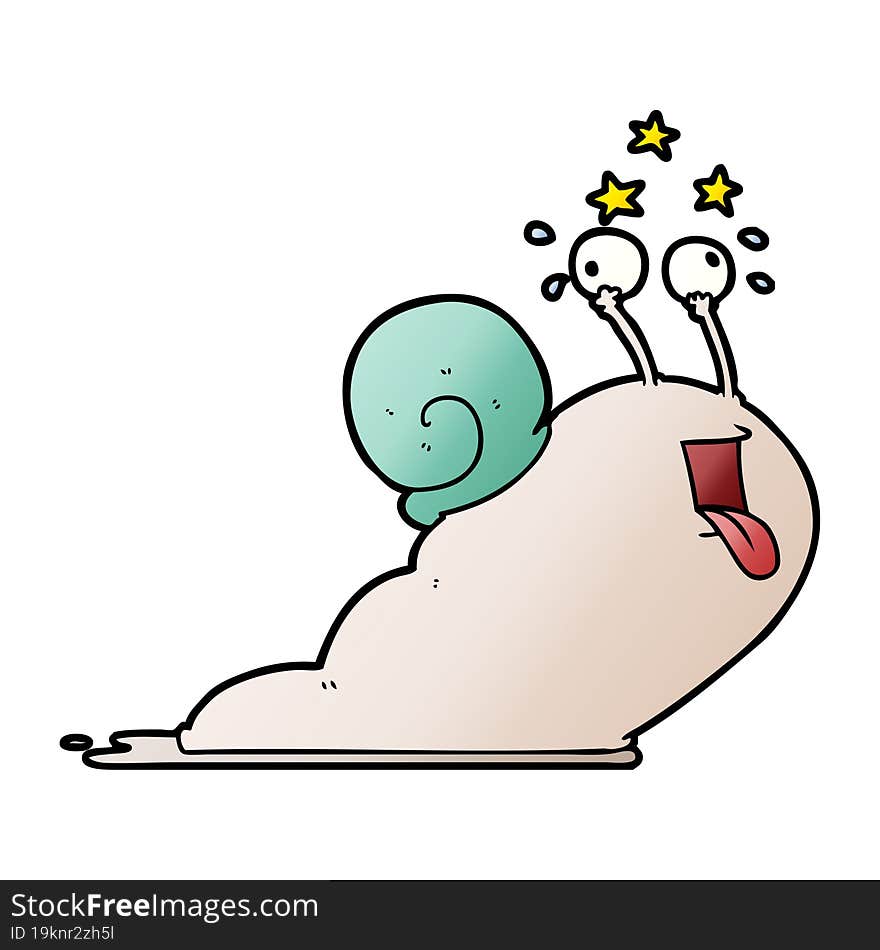 crazy cartoon snail. crazy cartoon snail