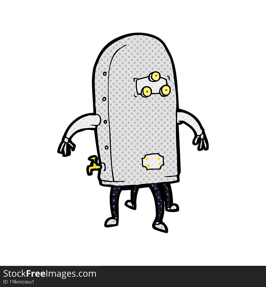 cartoon funny robot