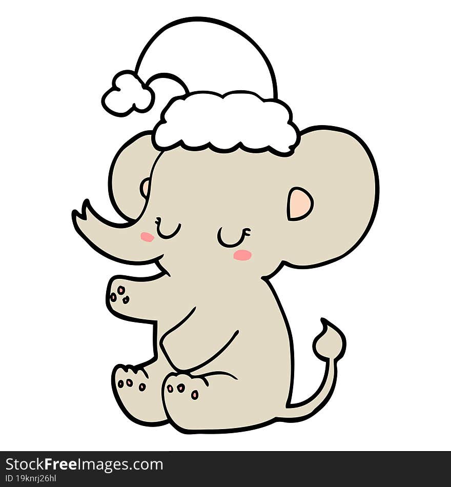 cute christmas elephant