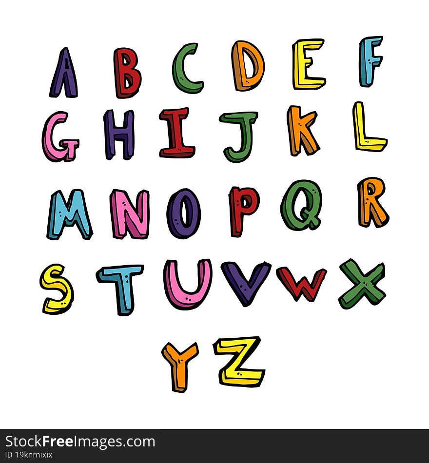 cartoon alphabet