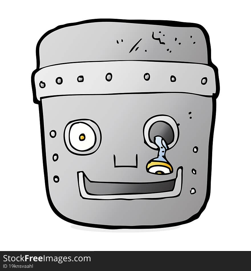 Cartoon Robot Head