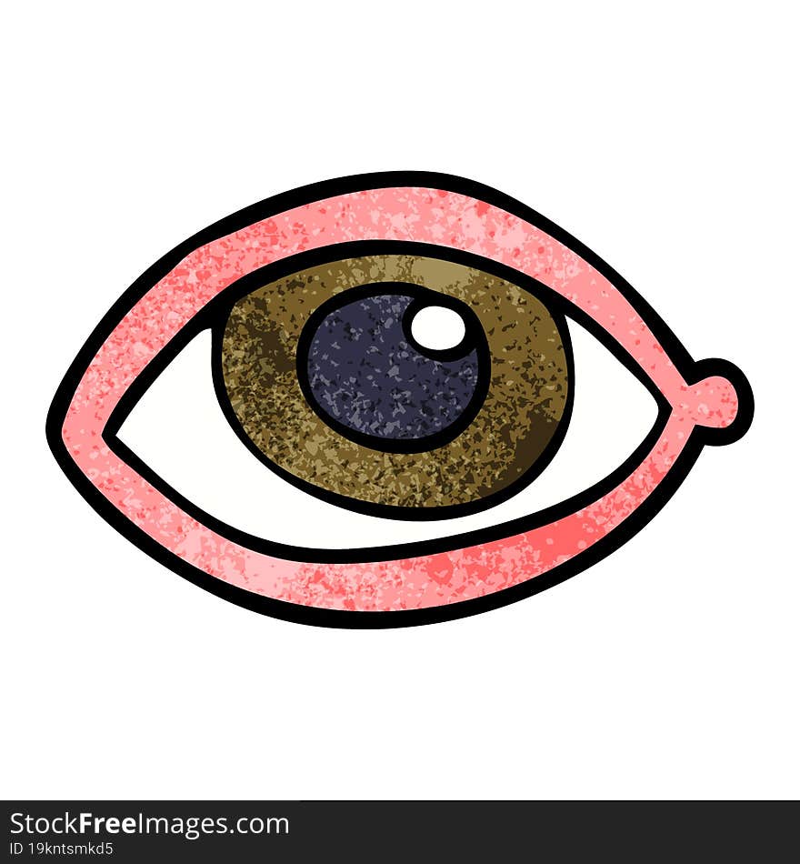 cartoon doodle human eye