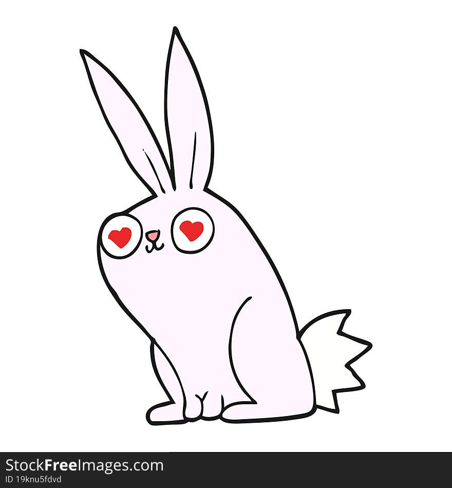 Cartoon Bunny Rabbit In Love