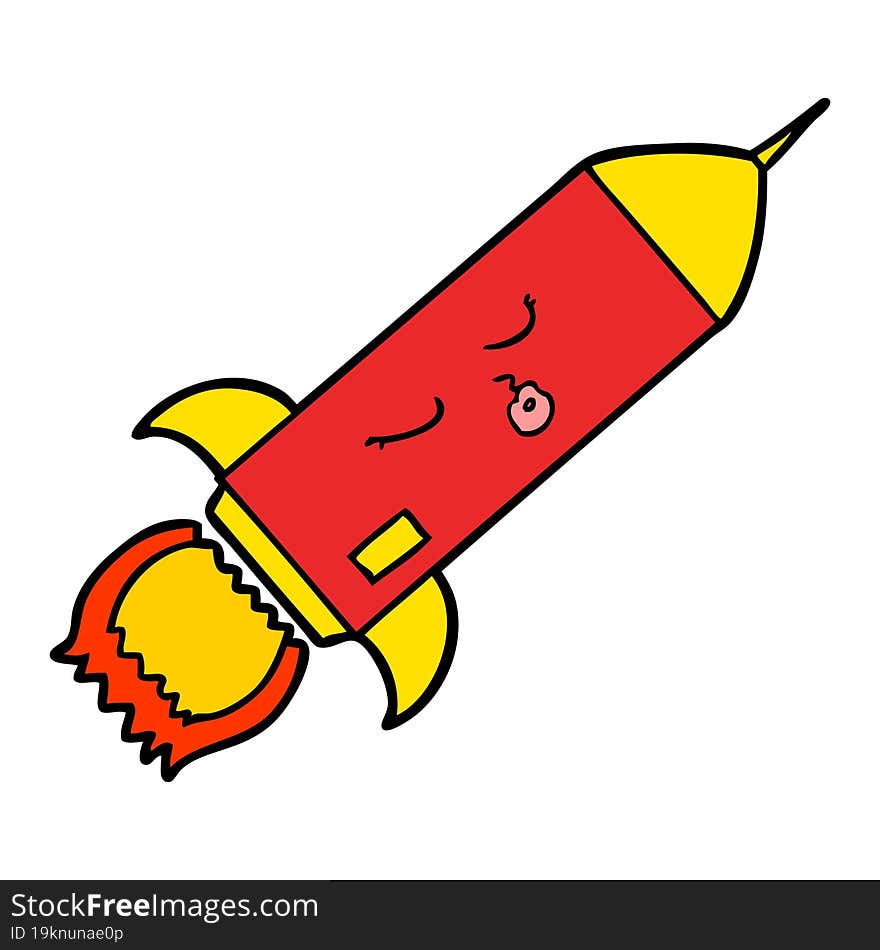 cartoon rocket. cartoon rocket