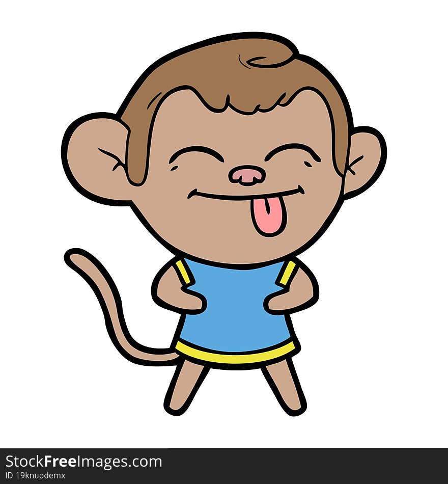 funny cartoon monkey. funny cartoon monkey