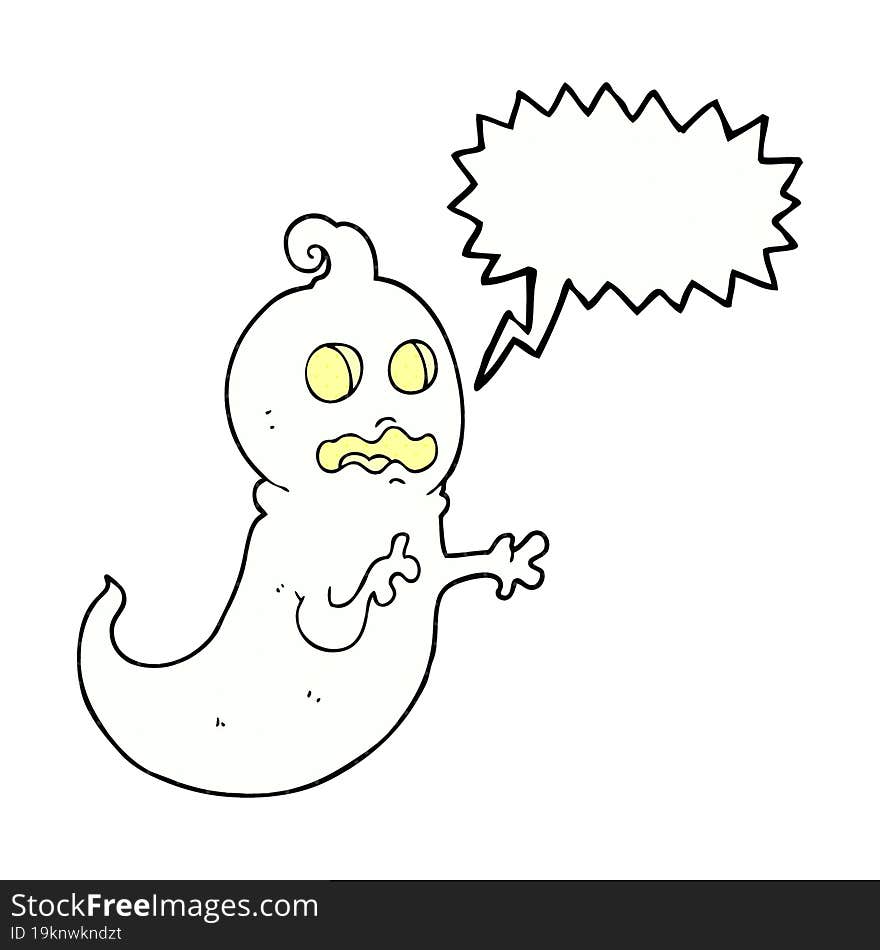 comic book speech bubble cartoon ghost