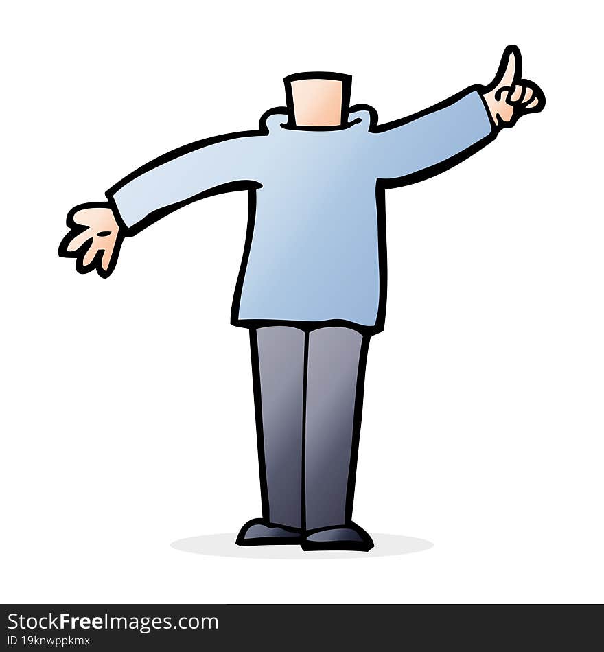 cartoon body with raised hand  (mix and match cartoons or add own photos