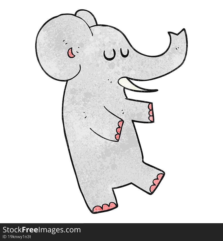 textured cartoon dancing elephant