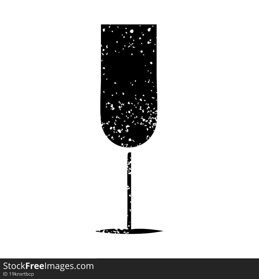 Distressed Symbol Champagne Flute